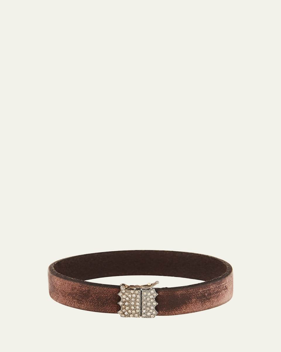 New World Diamond & Leather Bracelet